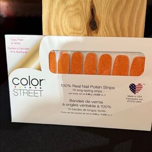 Color Street OMINOUS ORANGE Vibrant Orange Nail Strips